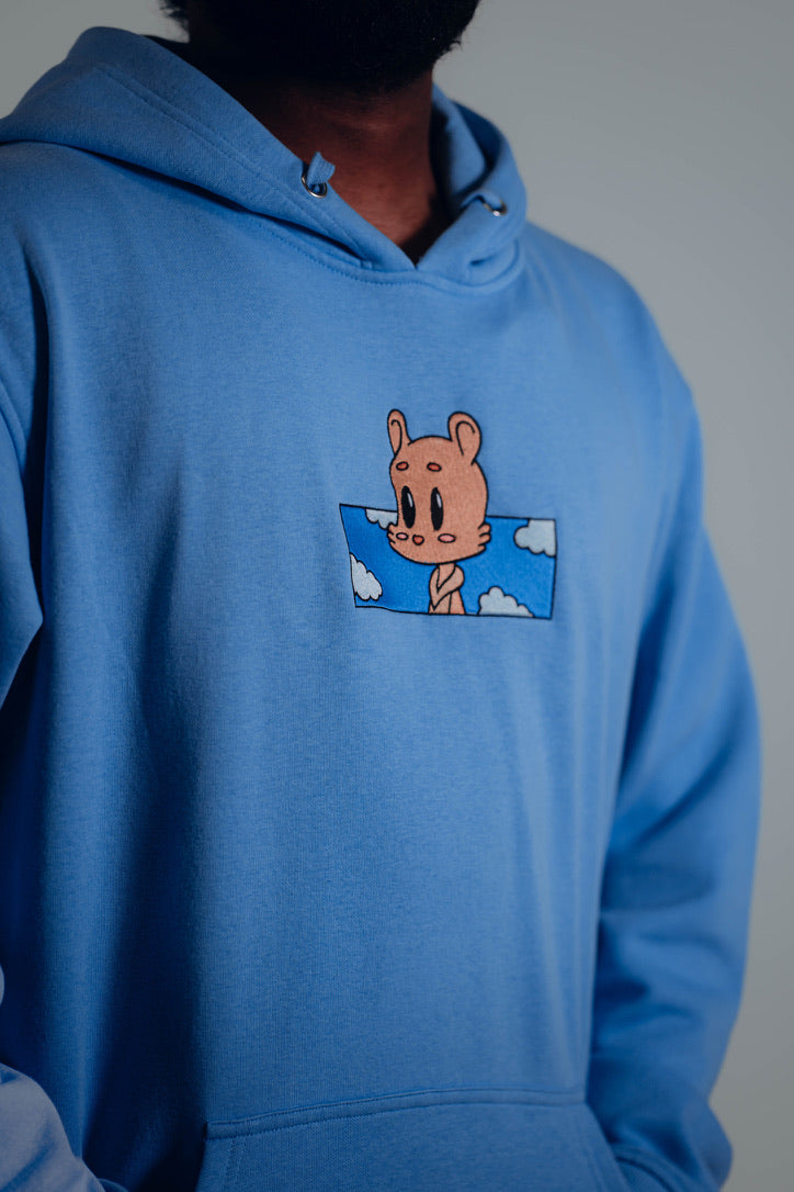 "Nothing was the same for Moji" Light Blue Hoodie