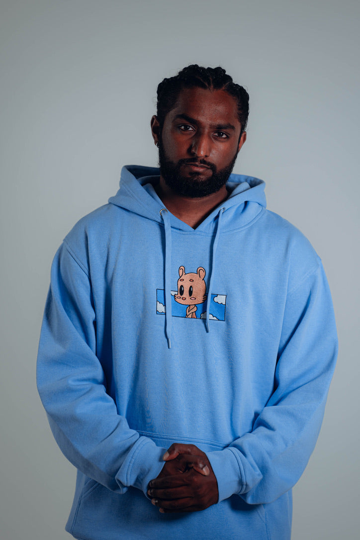 "Nothing was the same for Moji" Light Blue Hoodie