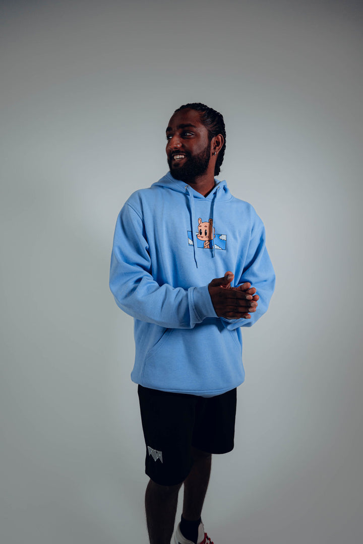 "Nothing was the same for Moji" Light Blue Hoodie