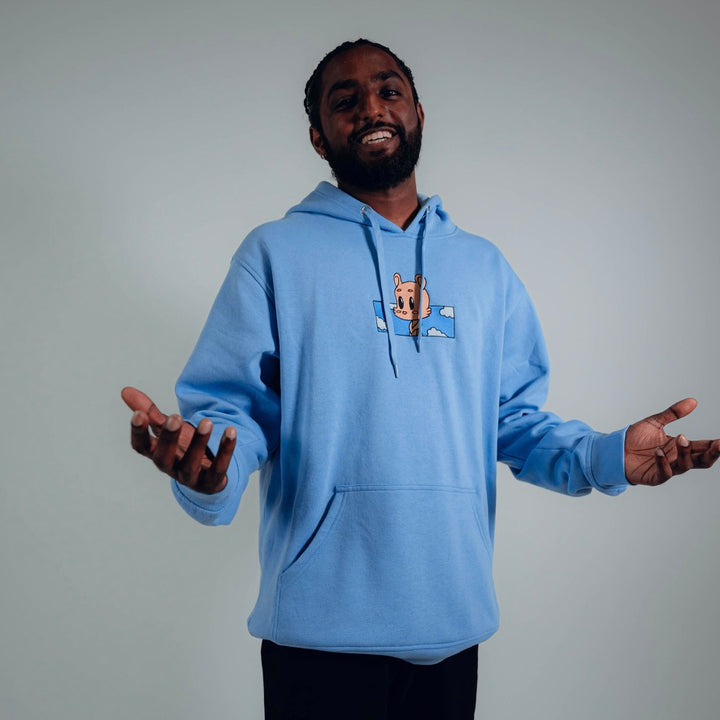 "Nothing was the same for Moji" Light Blue Hoodie